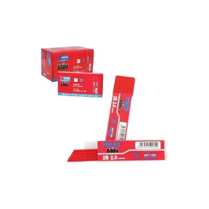 MİKRO KALEM UCU KIRMIZI M-928 2B 2MM (PKT-24 LÜ)
