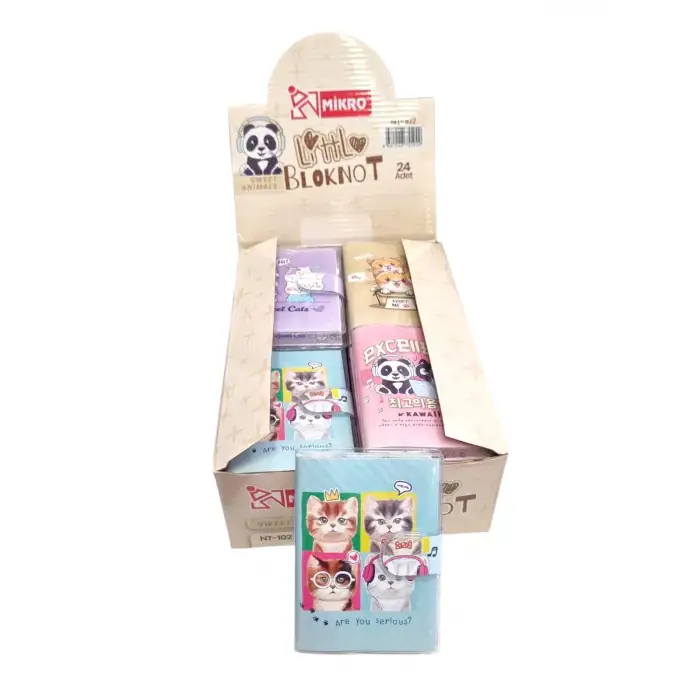 MİKRO NOT DEFTERİ CUTE CATS NT-102 (PKT-24 LÜ)