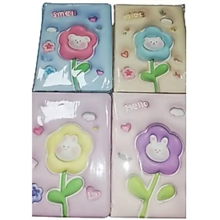 MİKRO NOT DEFTERİ PUFFY FLOWERS 96 YP PF-40