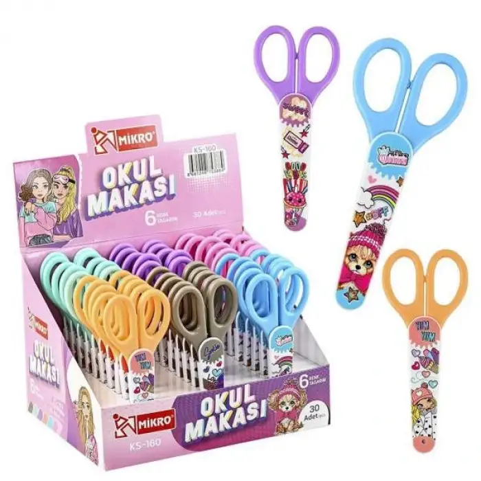 MİKRO OKUL MAKASI KIZ KS-160 (PKT-30 LU)