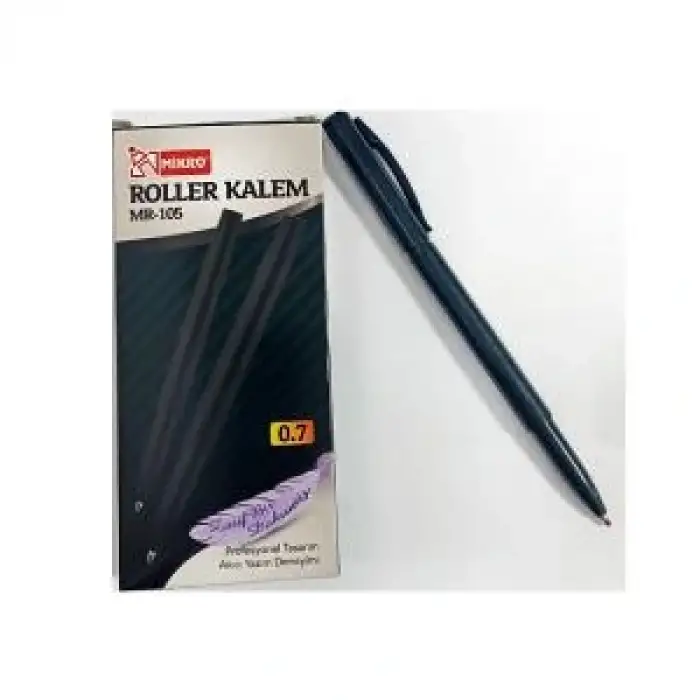 MİKRO ROLLER KALEM 0.7 MM SİYAH MR-105 (PKT-12 Lİ)