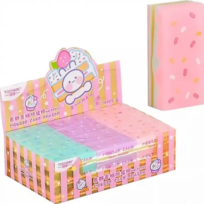 MİKRO SİLGİ MOUSSE CAKE E-2201 (PKT-36 LI)