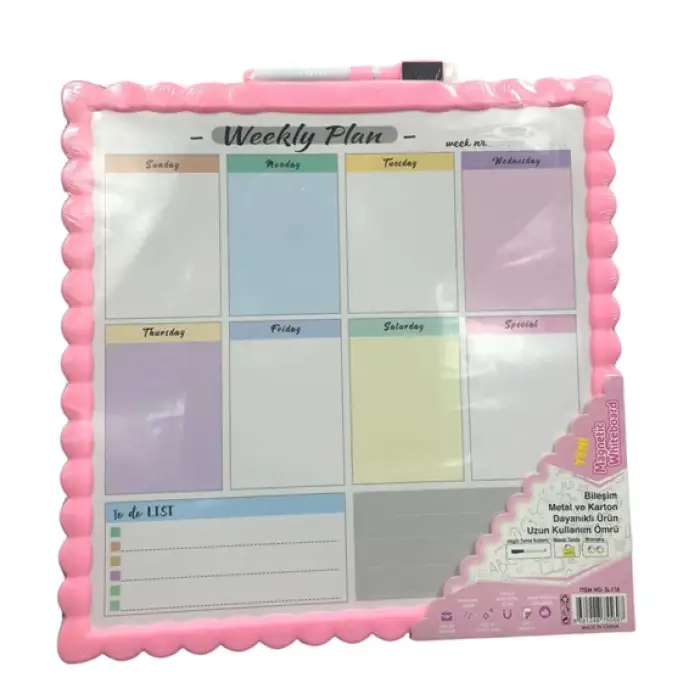 MİKRO YAZI TAHTASI 29X29 CM JL-116 (PKT-12 Lİ)