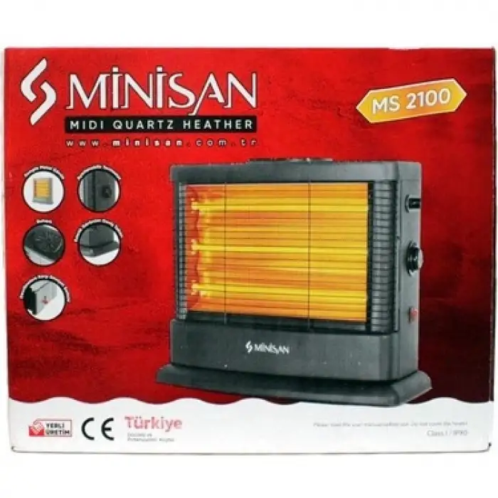 MİNİSAN ELEKTRİKLİ SOBA ŞÖMİNE TİPİ 2100W MS-2100
