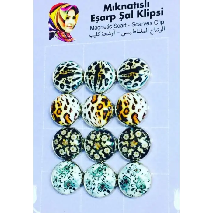 MLS MIKNATISLI EŞARP ŞAL KLİPSİ 12 Lİ