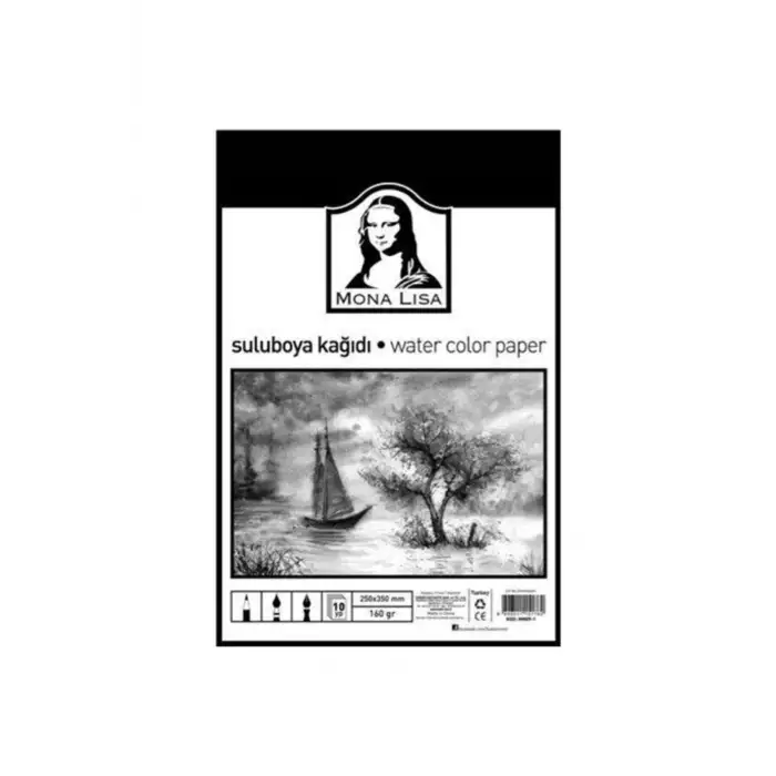 MONA LİSA SULU BOYA KAĞIDI 25 X 35 MN09-1 10 LU