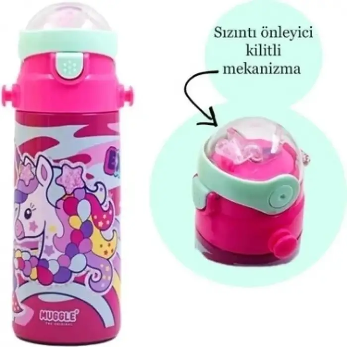 MUGGLE ÇELİK MATARA 550 ML KOD:2635 (PKT-12Lİ)