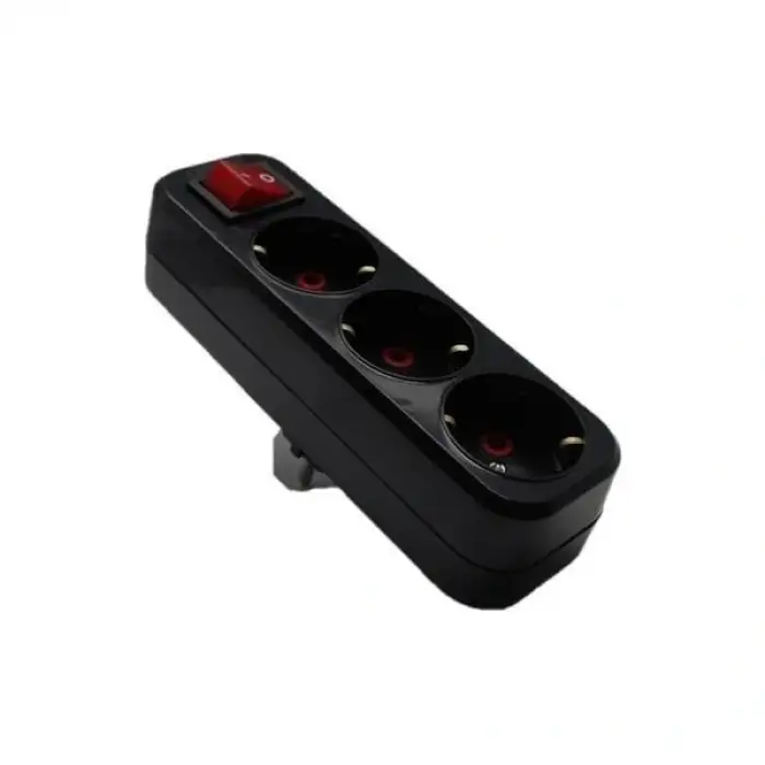 MUTLUSAN ANAH.ÜÇLÜ TOPRAKLI FİŞ PRİZ DÜZ SİYAH