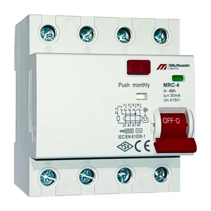 MUTLUSAN KAÇAK AKIM DEVRE KORUMA 4P 40A 30MA