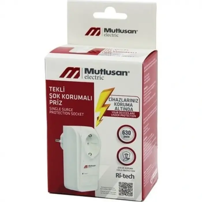 MUTLUSAN RI-TECH PRİZ ŞOK KORUMALI TEKLİ