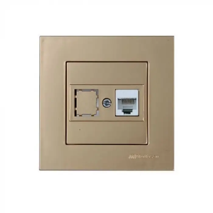 MUTLUSAN RİTA TELEFON PRİZİ 1XRJ11 DORE (PK-12 Lİ)