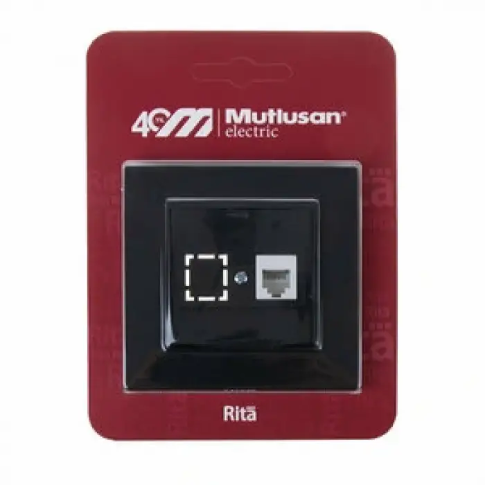 MUTLUSAN RİTA TEL.PRİZİ 1XRJ12 FÜME BLİSTERLİ