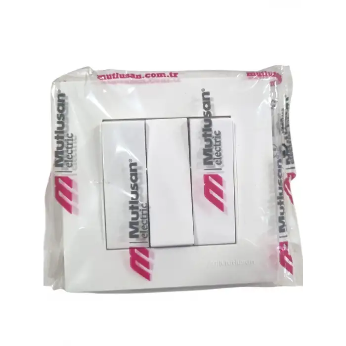 MUTLUSAN RİTA ÜÇLÜ ANAHTAR KLİPSLİ BEYAZ(PK-12 Lİ)