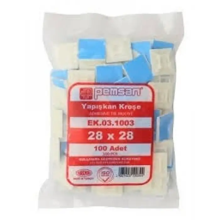 MUTLUSAN YAPIŞKANLI KROŞE 28X28 100 LÜ