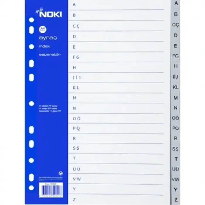 NOKİ SEPERATÖR A-Z AYRAÇ İNDEX 59229