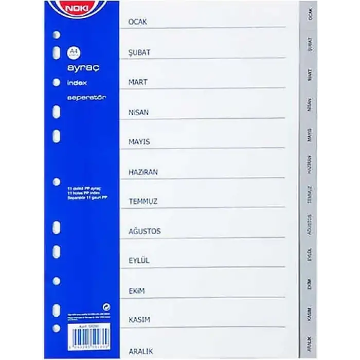 NOKİ SEPERATÖR OCAK-ARALIK AYRAÇ 59280