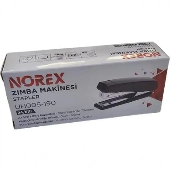 NOREX ZIMBA MAKİNESİ SİYAH NO:24/6XL UH005-190