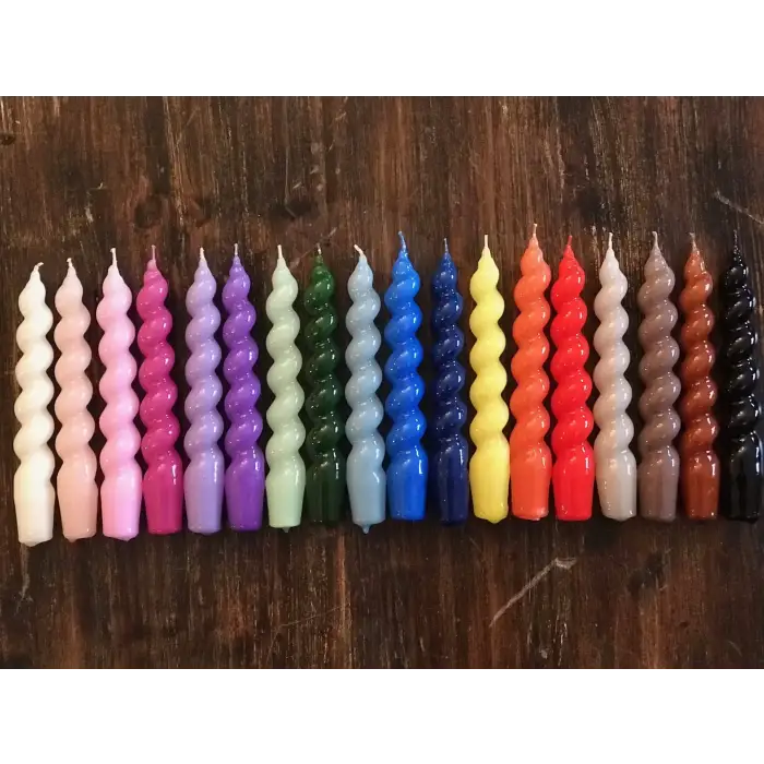 NUR ŞAMDAN MUMU BURGULU RENKLİ X-202(PK-12 Lİ)