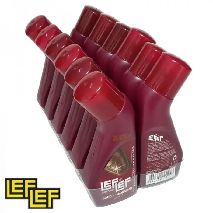 NURİ LEFLEF AYAKKABI BOYASI LİKİT BORDO 75 ML (PK-12 Lİ)