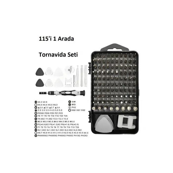 OMİLİFE 115 İN 1 HASSAS TORNAVİDA SETİ PLS02-170