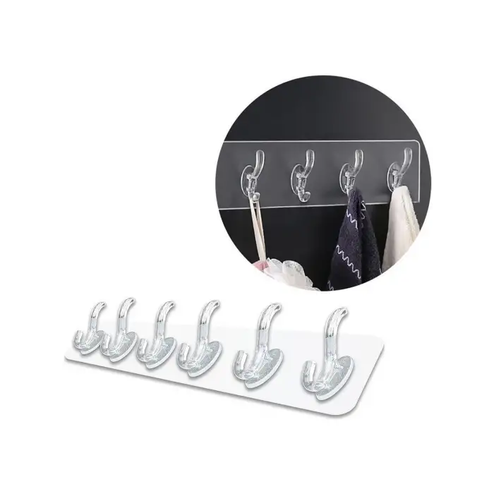 OMİLİFE YAPIŞKANLI ASKI ŞEFFAF 6 LI PLS03-940