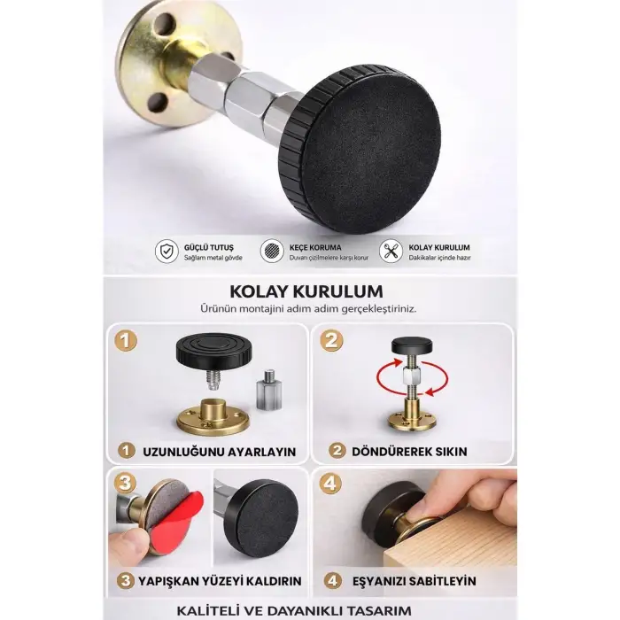 OMİLİFE YATAK BAZA BAŞLIK SABİTLEYİCİ 2 VİDALI PLS02-430