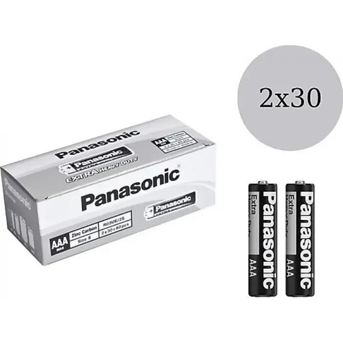 PANASONİC İNCE PİL AAA R03 2 Lİ (KUTU-2 X 30 LU)