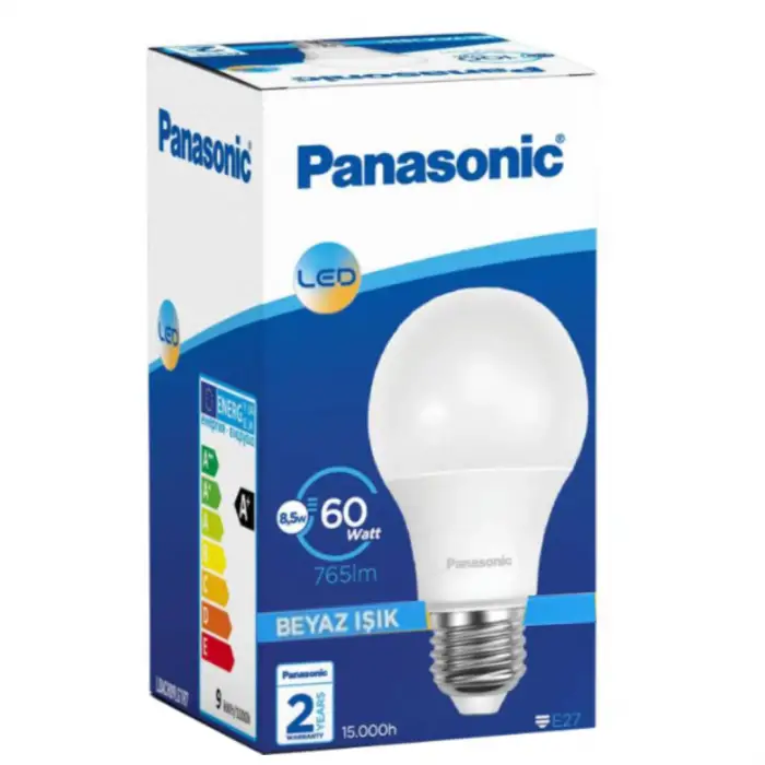 PANASONİC LED AMPUL 8,5W BEYAZ IŞIK E27 (KT-20 Lİ)