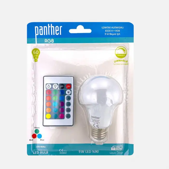 PANTHER LEDOLET LED AMPUL KUMANDALI 9 W RGB