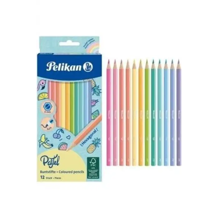 PELİKAN KURU BOYA PASTEL RENKLER 12 RENK