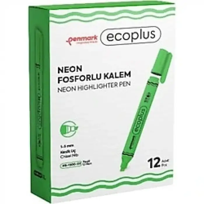 PENMARK FOSFORLU KALEM YEŞİL HS-1300-02(PKT-12 Lİ)