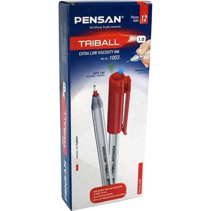 PENSAN TÜKENMEZ KALEM TRIBALL(PKT12 Lİ) 1003 KIRMI