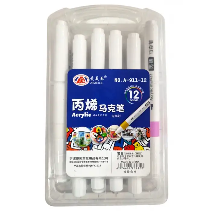 PERFECT AKRİLİK MARKER KALEM A-911-12 (PKT-12 Lİ)