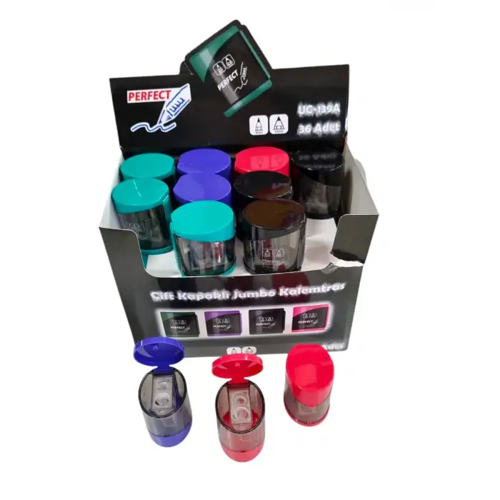 PERFECT KALEMTRAŞ ÇİFT KAPAK UC-139A (PK-36 LI)