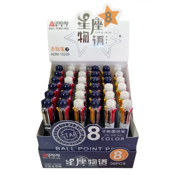 PLANET ODEMEI TÜKENMEZ KALEM 8 RENK ADM-15229(PKT-36 LI)