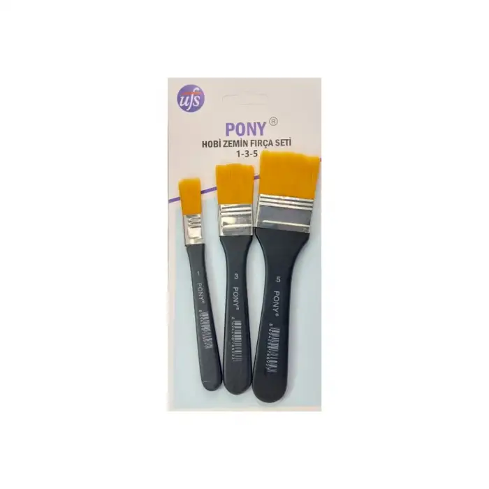 PONY HOBİ ZEMİN FIRÇA SETİ 1-3-5