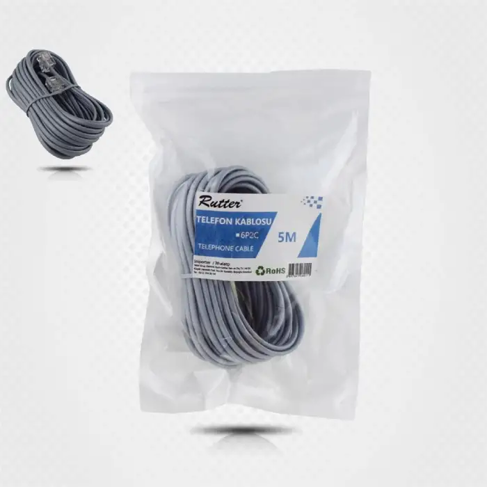 TELEFON KABLOSU 5 MT             (PKT-5 Lİ)