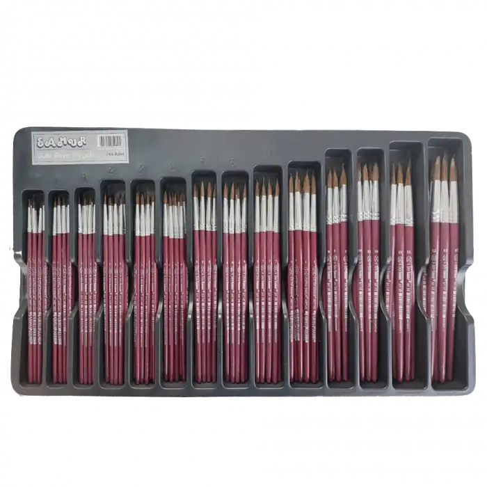 SAMUR SULUBOYA FIRÇA SETİ (PKT-144 LÜ)