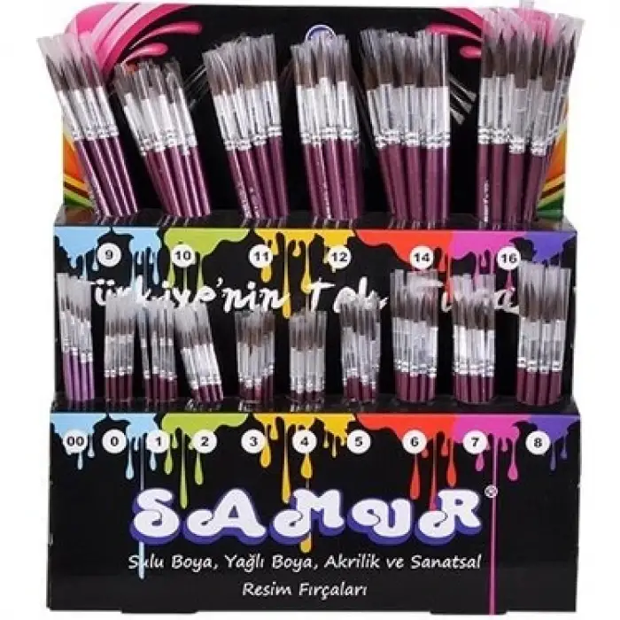 SAMUR SULUBOYA FIRÇA SETİ (PKT-192 Lİ)