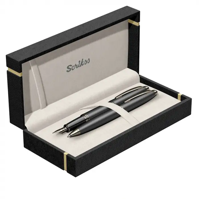 SCRİKSS TAKIM KALEM DOLMA TÜKENMEZ MAT SİYAH