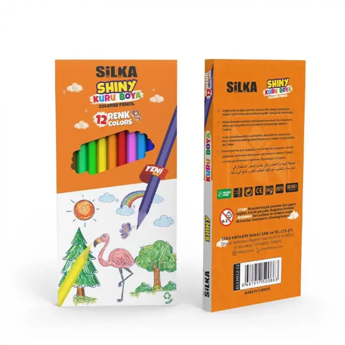 SİLKA KURU BOYA SHINY HS-12 12 Lİ