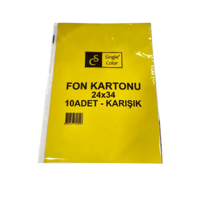SİNGLE COLOR 24X34 FON KARTONU 10 RENK