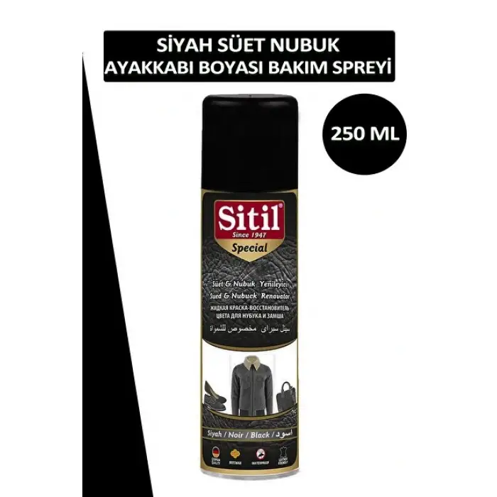 SİTİL SÜET NUBUK YENİLEYİCİ SPREY SİYAH 250 ML