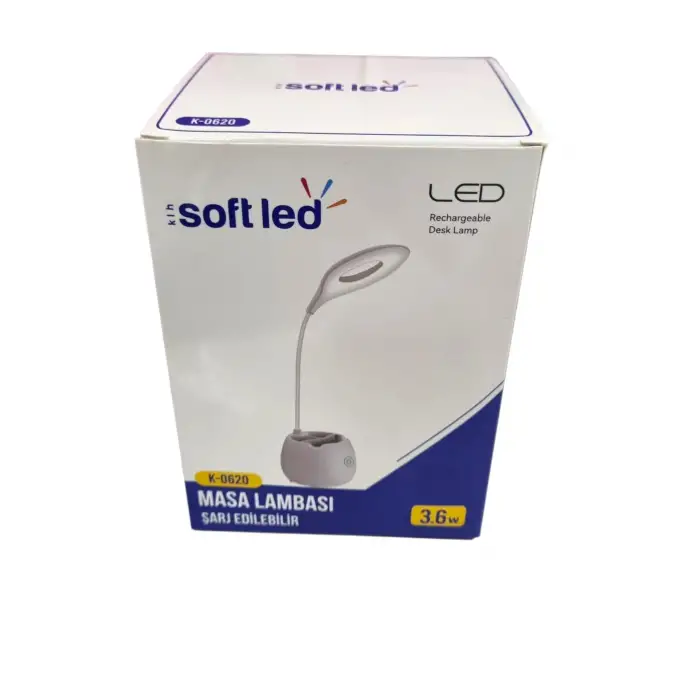 SOFTLED MASA LAMBASI ŞARJLI RENKLİ KALEMLİK K-0620