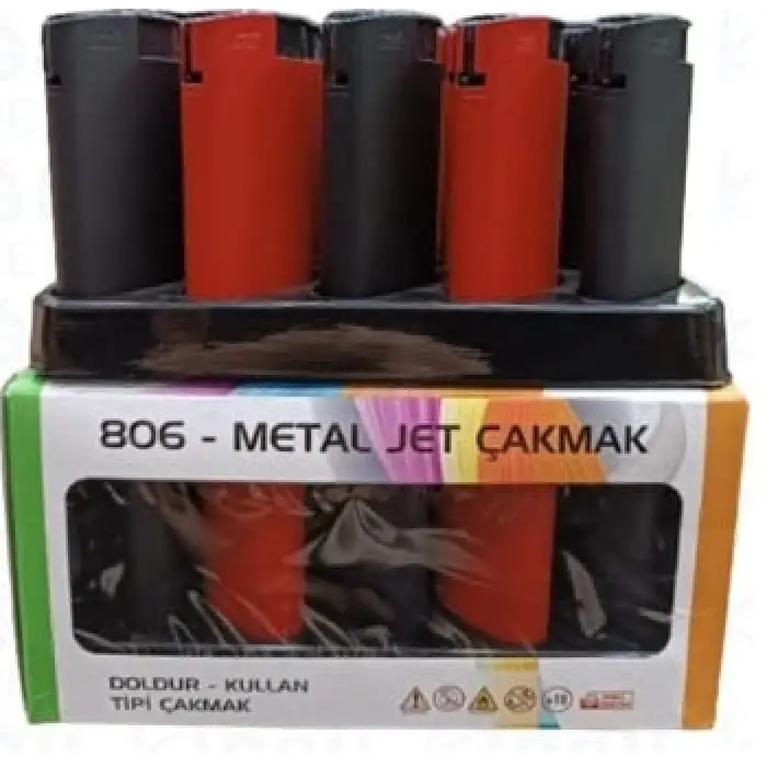 STR JET METAL RÜZGAR ÇAKMAK 806 (PKT-25 Lİ)
