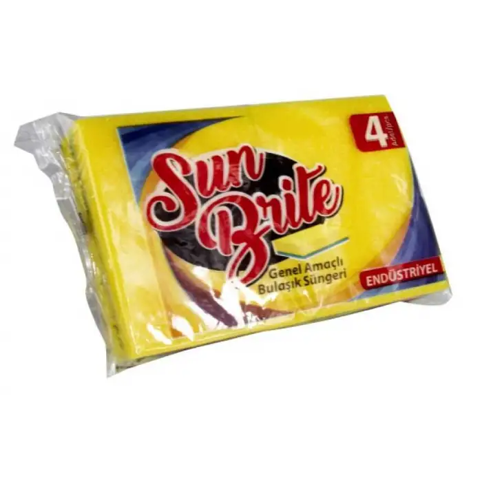 SUNBRİTE BULAŞIK SÜNGERİ ENDÜSTRİYEL 4 LÜ 005