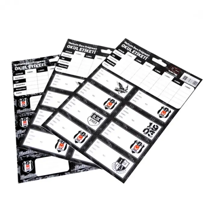 TARAFTAR OKUL ETİKETİ BEŞİKTAŞ (PKT-25 Lİ)