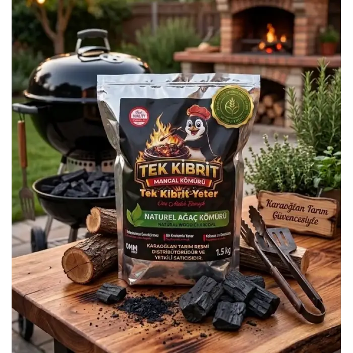 TEK KİBRİT MANGAL KÖMÜRÜ 1,5 KG