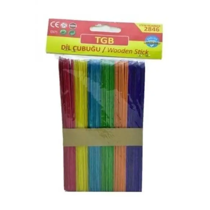 TGB DİL ÇUBUĞU RENKLİ 50 Lİ KD:2846