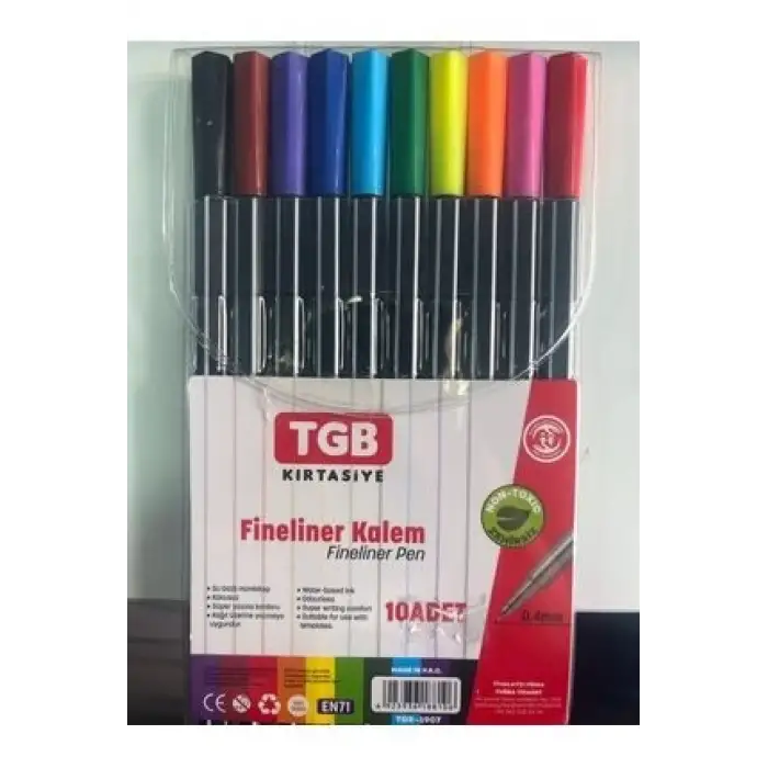 TGB FİNELİNER KALEM 10 RENK TGB-1907 (KT-20 Lİ)